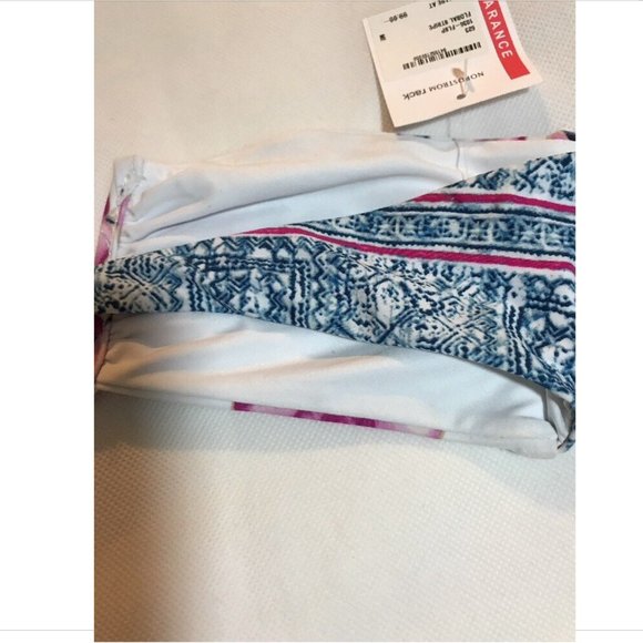 NEW Frankie's Bikinis 'India' Bandeau Top Floral-Stripe [SZ Medium‎ ] - Picture 7 of 11